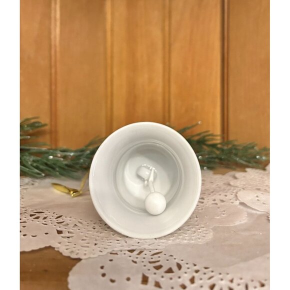 Vintage Porcelain Boxer Hound Dog Hand Painted Bell Christmas Ornament Artist Si - Picture 5 of 5